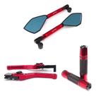 Kit Manopla Retrovisor Manete Nxr Bros 125 150 160 a lona