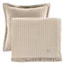 Kit Manta Almofada Decorativa Karsten Atlanta Com Abas Bege Porcelana