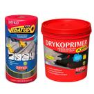Kit Manta Asfáltica Aluminizada 30cm 10m + Primer 1 Litro Dryko - Telhado Laje Baú Fita Térmica Impermeabilizante Telha