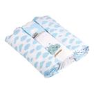 Kit Manta Cueiro Alvinha Flanelado 3 pçs Nuvenzinha Azul 100% Algodão 80x50cm Minasrey 005936