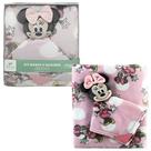 Kit Manta e Naninha Bebê Mickey e Minnie Com Mordedor Original Jolitex