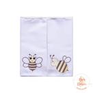kit manta flanelada lisa com bordado com 2 uni abelha