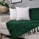 Kit Manta Para Sofá Verde + 2 Capas De Almofada Com Zíper Cor:06