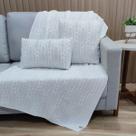 Kit Manta Sofa Trico Decorativa 150x90cm +2 Capa Almofada c3