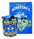 Kit Manta Solteiro com Balde Pipoca Sulley Monstros S.A. Sessão Filmes Capacidade 5 Litros Zona Criativa