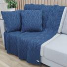 Kit Manta Tricot Decorativa 120x150cm +2 Capas Almofada c001