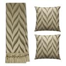 Kit Manta Xale de Sofá e Poltrona 1,40 X 1,80 Com 2 Capas Almofadas 45x45 ZIG ZAG