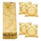 Kit Manta Xale Para Sofá 4,00 X 2,80 Metros Com 4 Capas de Almofada