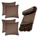 Kit Manta Xale para Sofá Colmeia Com 4 Capas de almofadas Decorativas