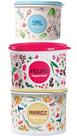 Kit mantimento para armazenar arroz 2 Kilos feijão sal Tupperware original