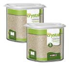 Kit Mantimentos 2 Potes Acrílico 3 Litros Tampa Branca Arroz Kit Mantimentos 2 Potes Acrílico 3 Litros Tampa Branca Arroz