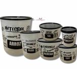 Kit mantimentos 6 peças decorados