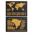 Kit Mapa Mundi e do Brasil de Raspar De Viagem Raspadinha Lugares Visitados Pontos Turísticos