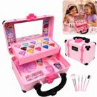 Kit Maquiagem Infantil Com Maleta Rosa Sombras Batom Esmaltes e espelho Portátil
