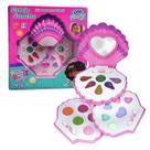 Kit Maquiagem Infantil Estojo Concha Sombras Gloss Labial