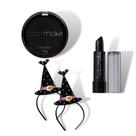 Kit Maquiagem Preta c/ Tiaras p/ Halloween Dia das Bruxas Los Muertos