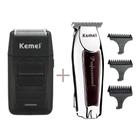Kit Maquina de Acabamento Barbeador Sharver Kemei Km-9163 e Km-1102