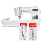 Kit Máquina de Bordado e Costura SE9185 + Tesoura 8" Tecido e Tesoura para Bordado Bivolt Kit Máquina de Bordado e Costura SE9185 + Tesoura 8" Tecido e Tesoura para Bordado Bivolt