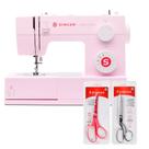 Kit Máquina de Costura HD4411 Tulip + Tesoura 7" Tecido e Tesoura Multiuso Rosa