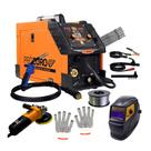 Kit Máquina de Solda Multiprocesso MIG 228A Flex com Máscara Arame e Esmerilhadeira Kit Máquina de Solda Multiprocesso MIG 228A Flex com Máscara Arame e Esmerilhadeira