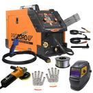 Kit Máquina de Solda Multiprocesso Mig 228a Flex + Máscara + Arame + Esmerilhadeira e Mais!