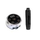 Kit Máquina Dermografo Pen Rotativa Para Tattoo Aurora P2 + Fonte Aurora 2 com visor de LED e Touch