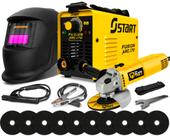 Kit Maquina Solda Bivolt 170a Com Esmerilhadeira + Acessórios