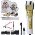 Kit Máquina Tosa Pet Cachorros & Gatos Recarregável Sem Fio