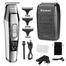 Kit Maquinas Acabamento Barba Cabelo Kemei Precisa Rápida Moderna Versátil Barbeador Shaver