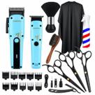 Kit Máquinas De Cortar Cabelo E Acabamento Madeshow M15 M16 Profissional Barbeiro Sem Fio Bivolt Alta Performance Fade Degradê Precisão