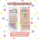 Kit Marca Texto 6 Cores Tons Neon Pastel - Escolha Seu Kit