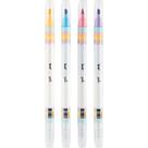 Kit Marca Texto Apagável Ponta Dupla 4 Cores - BRW
