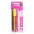 Kit Marca Texto Com 2 Unidades Amarelos e Rosa Rebecca Bonbon RB Brazil World