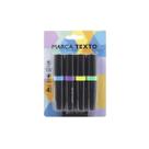 Kit Marca Texto Com 4 Cores Redondo Chanfrado Bee Unique Kit Marca Texto Com 4 Cores Redondo Chanfrado Bee Unique