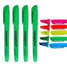 Kit Marca Texto Cor Verde Neon Com 4 Unidades Masterprint Grifa Destaca