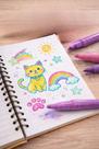 Kit Marca Texto Glitter Pastel 4 Cores First BM3118