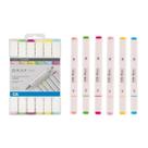 Kit Marcador Cis Graf Duo + 6 Marcadores Flow Tons Pastel
