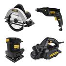 Kit Marceneiro Serra Circular + Lixadeira + Plaina + Furadeira Kit Marceneiro Serra Circular + Lixadeira + Plaina + Furadeira