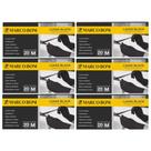 Kit marco boni 6 caixas de luva m preta com 20 unidades cada