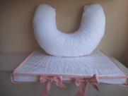 Kit Marinho trocador / rose branco