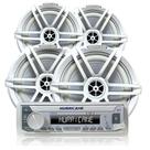 Kit Marinizado Hurricane 4 Alto Falantes HM650 +Radio HRM620