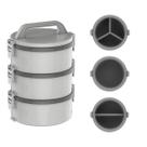 Kit marmita 03 peças marmiteiro produto original soprano