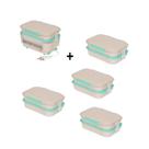 Kit Marmita Elétrica Bivolt Light/Saladeira + 4 Refil Pote
