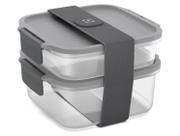 Kit Marmita Empilháveis Electrolux Lunch Box Cinza