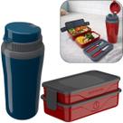 Kit Marmita Fit Unitermi Talheres Divisórias Copo Térmico Miami 650ml Tampa Parede Dupla Squeeze Kit Marmita Fit Unitermi Talheres Divisórias Copo Térmico Miami 650ml Tampa Parede Dupla Squeeze
