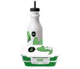 Kit Marmita Retangular + Garrafa Canudo Jacaré
