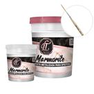 KIT Marmorite 4KG Branco + Pasta Metalizada Cobre + Pincel 422-2