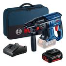 Kit Martelete Rompedor Bosch Gbh 180-li C/1 Bateria 4a Bolsa Azul 18v