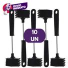 Kit Martelo Amaciador 25cm Carne Batedor Aço Inox e Plástico Cozinha Restaurante