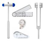Kit Martelo Neuro Buck + Diapasão 256hz + Trena Corporal + Goniometro Pequeno E Grande